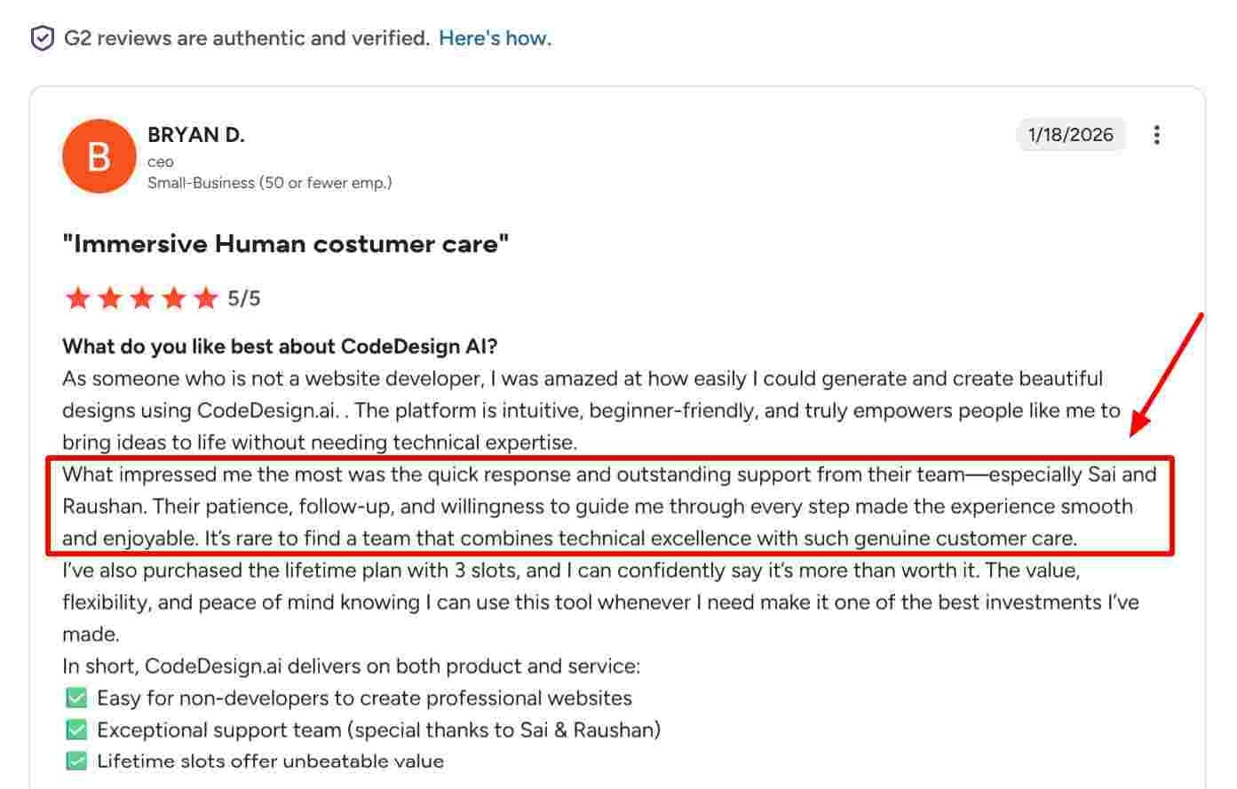 Review of an AI website builder called codedesign.ai.
