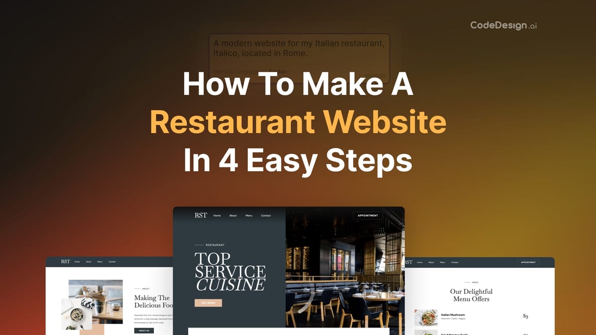 How to Make a Restaurant Website in 4 Easy Steps