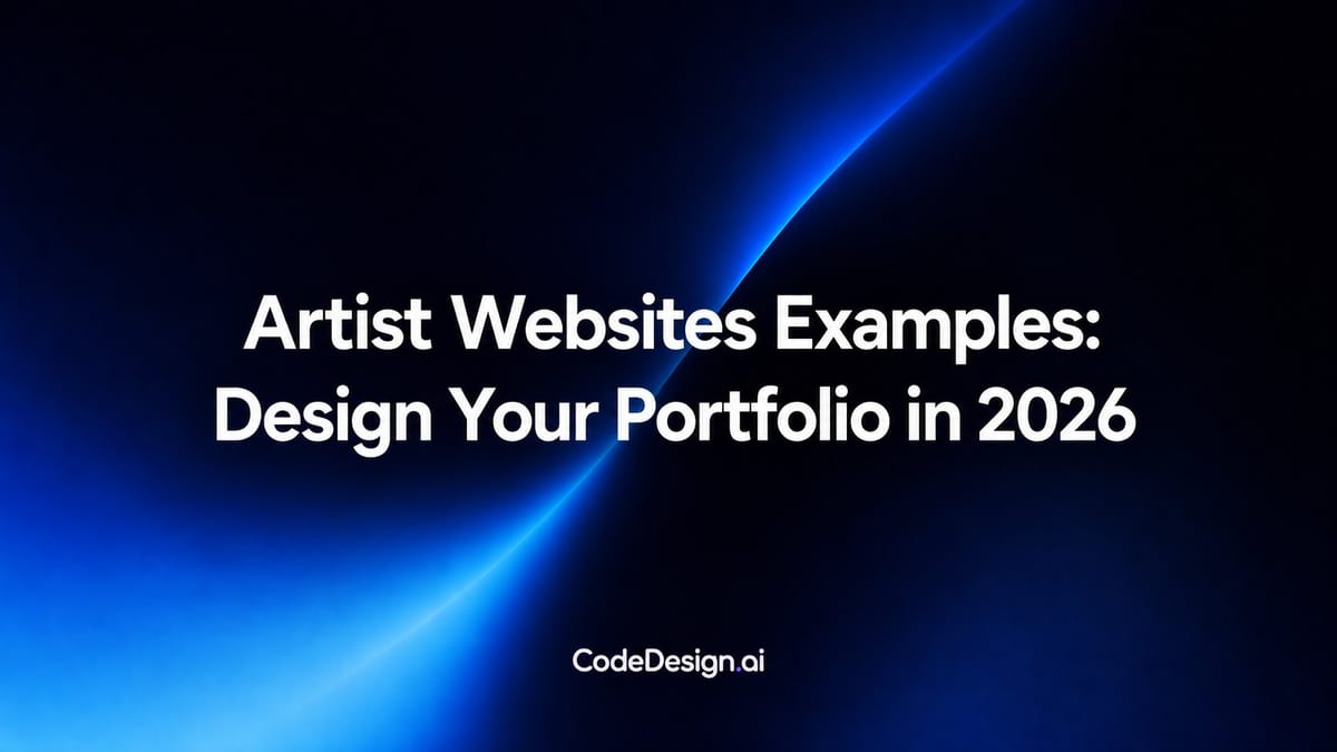 Artist Websites Examples: Design Your Portfolio in 2026