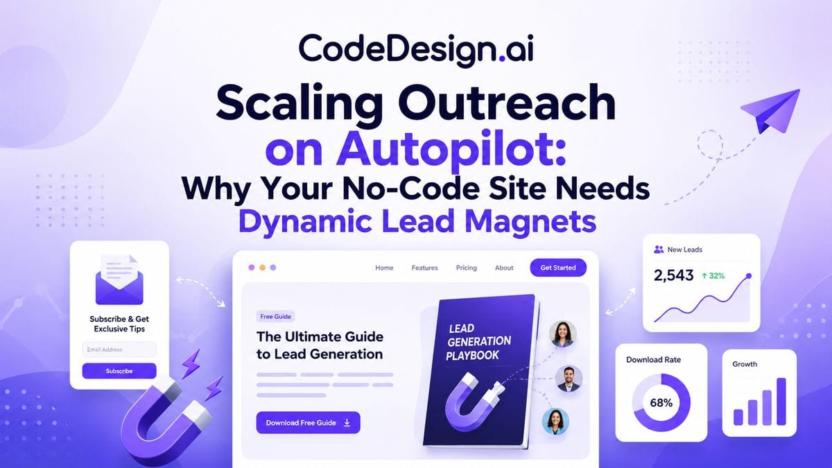 Scaling Outreach on Autopilot: Why Your No-Code Site Needs Dynamic Lead Magnets
