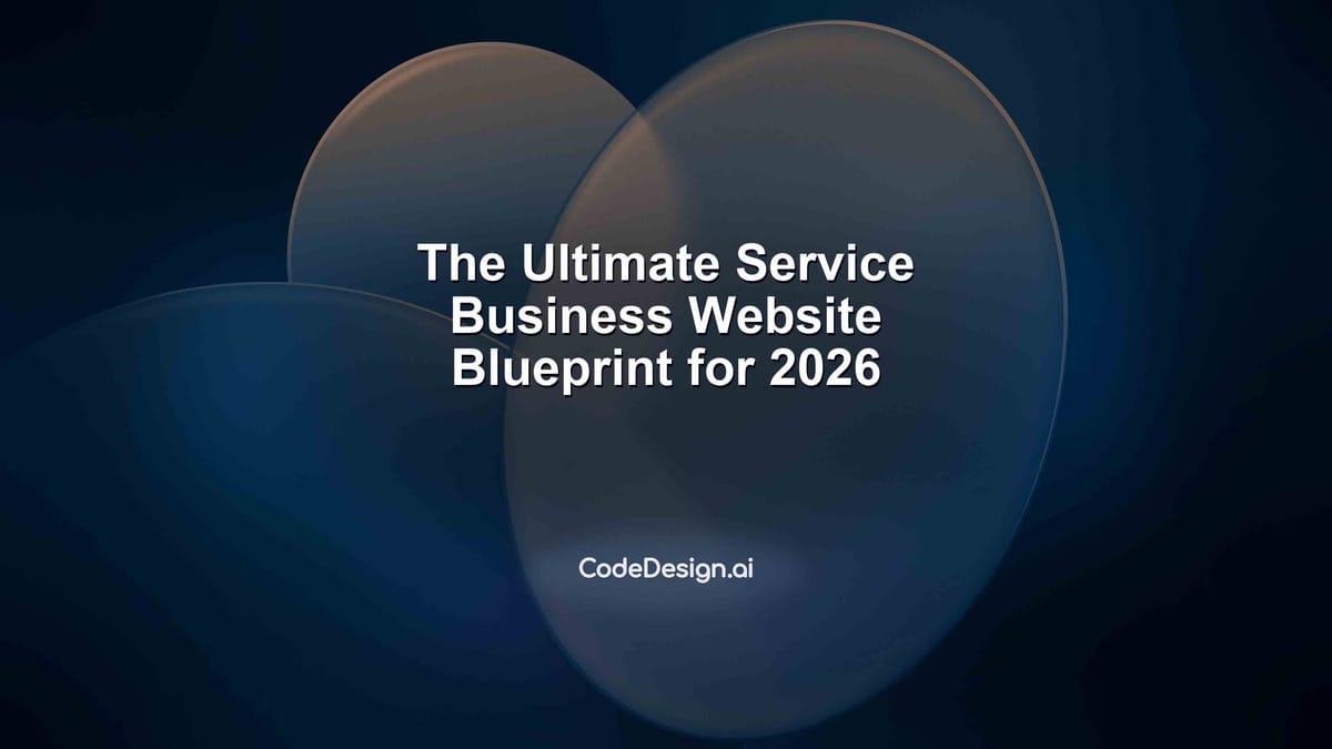 The Ultimate Service Business Website Blueprint for 2026