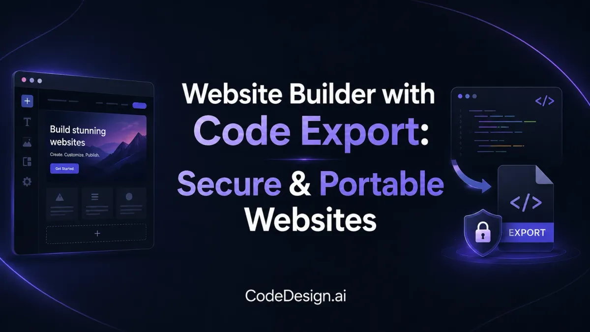Website Builder with Code Export: Secure & Portable Websites