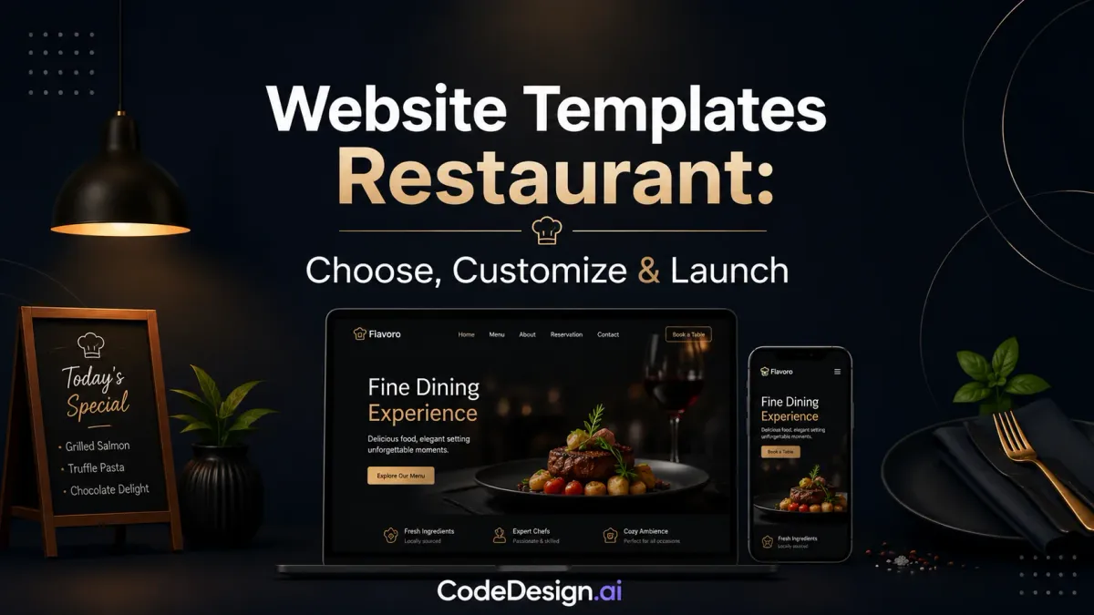 Website Templates Restaurant: Choose, Customize & Launch