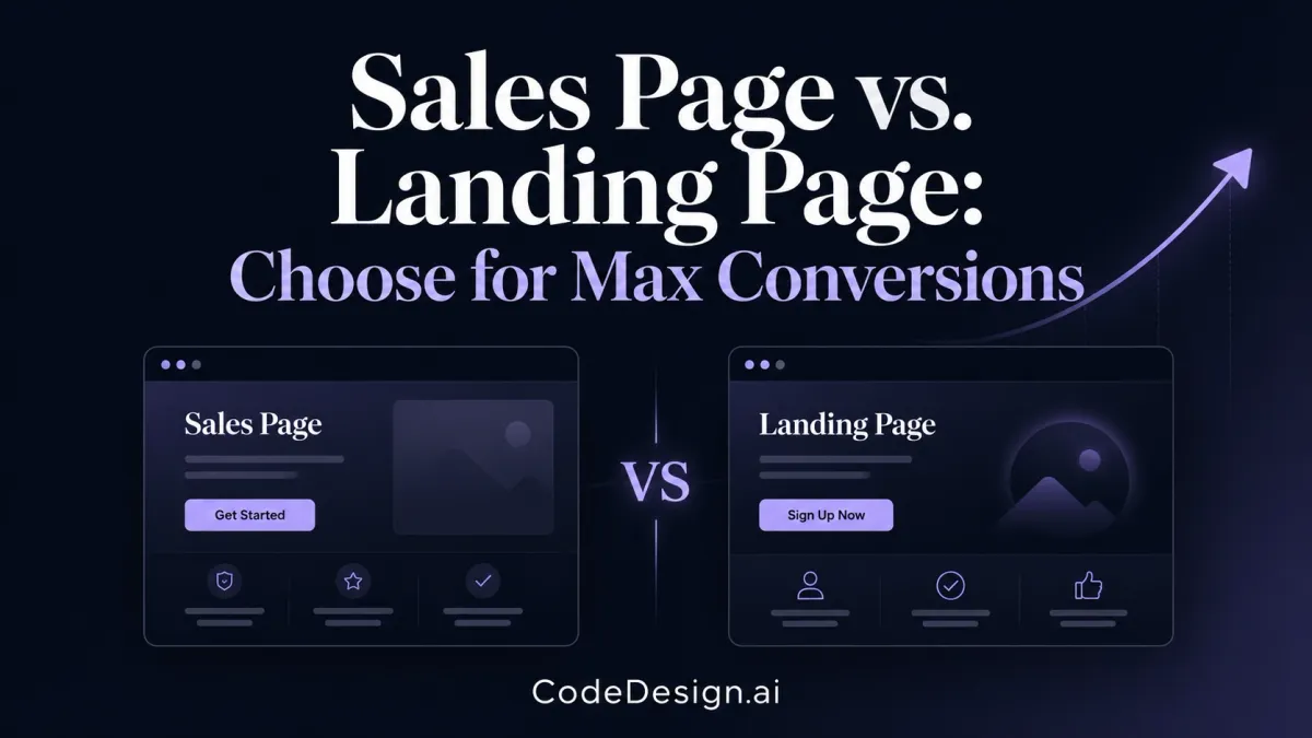 Sales Page vs. Landing Page: Choose for Max Conversions