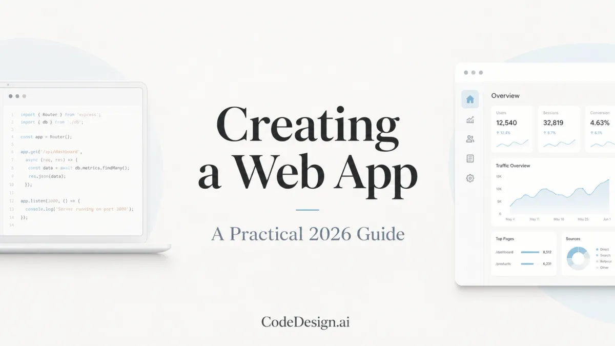 Creating a Web App: A Practical 2026 Guide