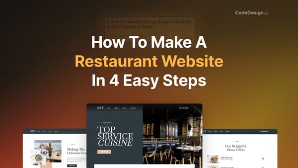 How to Make a Restaurant Website in 4 Easy Steps