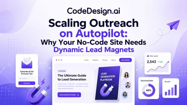 Scaling Outreach on Autopilot: Why Your No-Code Site Needs Dynamic Lead Magnets