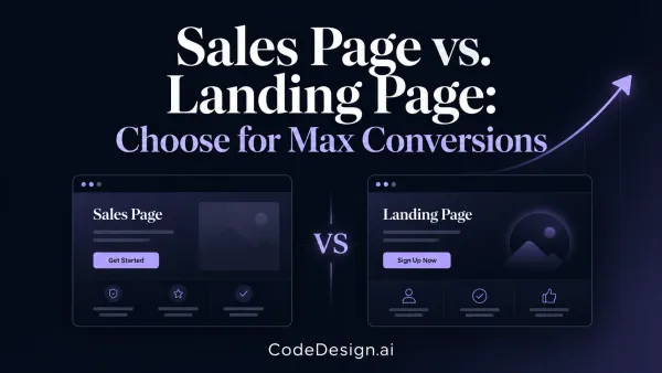 Sales Page vs. Landing Page: Choose for Max Conversions